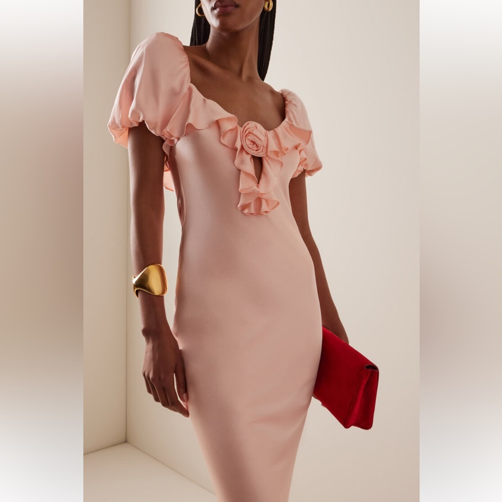 De la vali Baby Pink Silk Blend Dress
Size 10 us